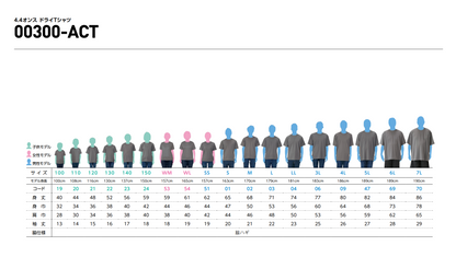 【ドライTシャツ】Toms 00300-ACT